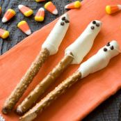 Ghostly Pretzel Sticks